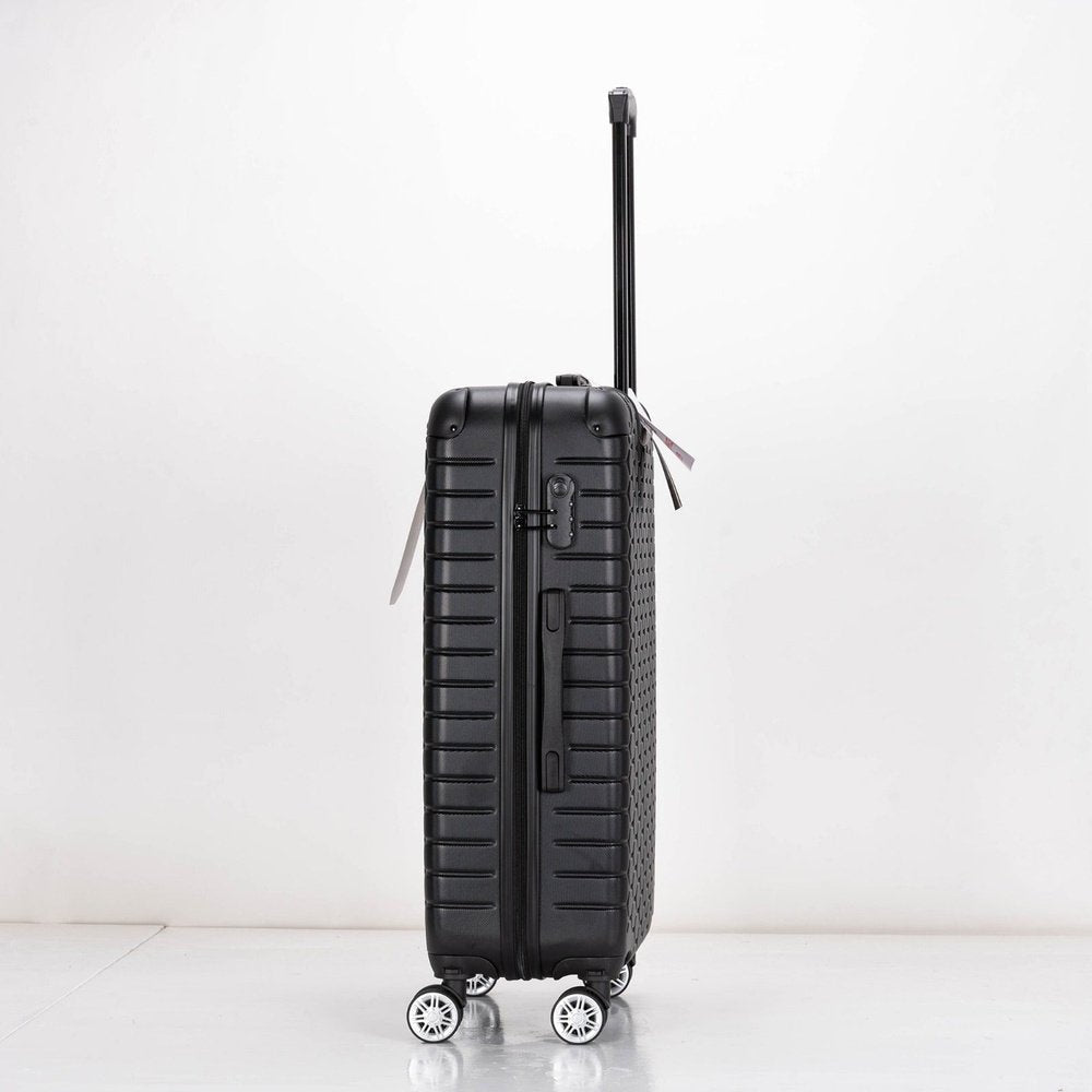 EAGLE Hexagon ABS Hard Shell 4 Wheels Black - Easy Luggage