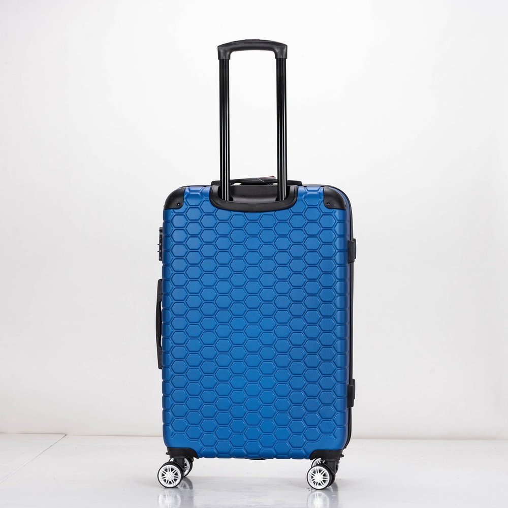 EAGLE Hexagon ABS Hard Shell 4 Wheels Blue - Easy Luggage