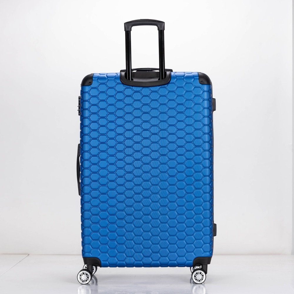 EAGLE Hexagon ABS Hard Shell 4 Wheels Blue - Easy Luggage