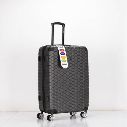 EAGLE Hexagon ABS Hard Shell 4 Wheels Grey - Easy Luggage