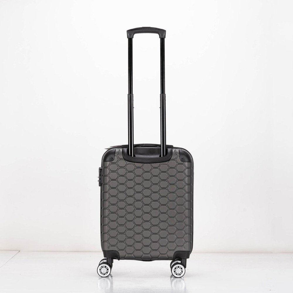 EAGLE Hexagon ABS Hard Shell 4 Wheels Grey - Easy Luggage