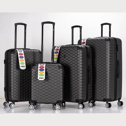 EAGLE Hexagon ABS Hard Shell 4 Wheels Grey - Easy Luggage