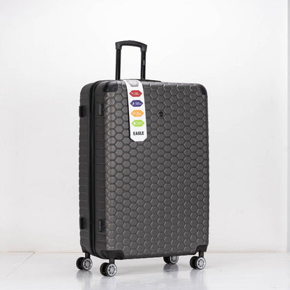 EAGLE Hexagon ABS Hard Shell 4 Wheels Grey - Easy Luggage