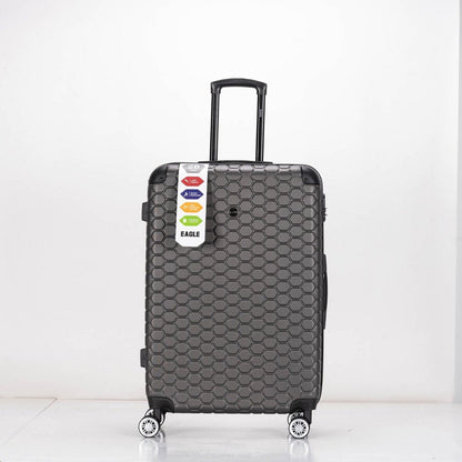 EAGLE Hexagon ABS Hard Shell 4 Wheels Grey - Easy Luggage