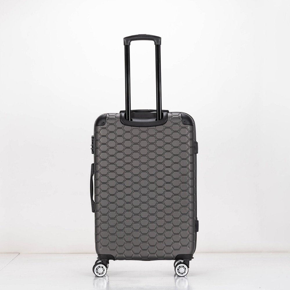 EAGLE Hexagon ABS Hard Shell 4 Wheels Grey - Easy Luggage