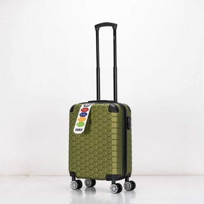 EAGLE Hexagon ABS Hard Shell 4 Wheels Khaki - Easy Luggage