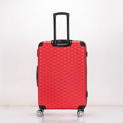 EAGLE Hexagon ABS Hard Shell 4 Wheels Red - Easy Luggage