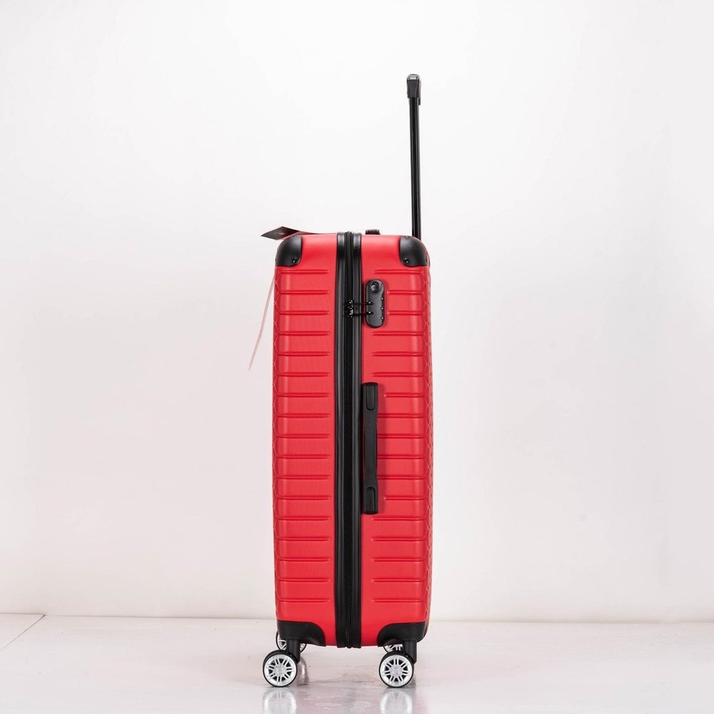 EAGLE Hexagon ABS Hard Shell 4 Wheels Red - Easy Luggage