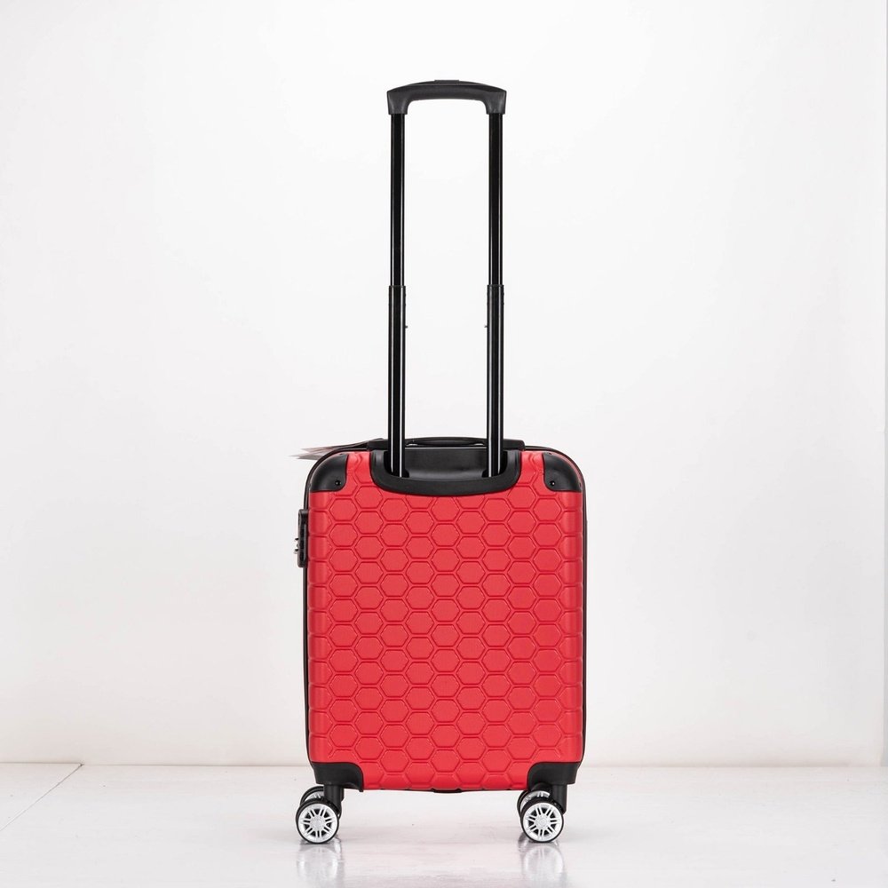 EAGLE Hexagon ABS Hard Shell 4 Wheels Red - Easy Luggage