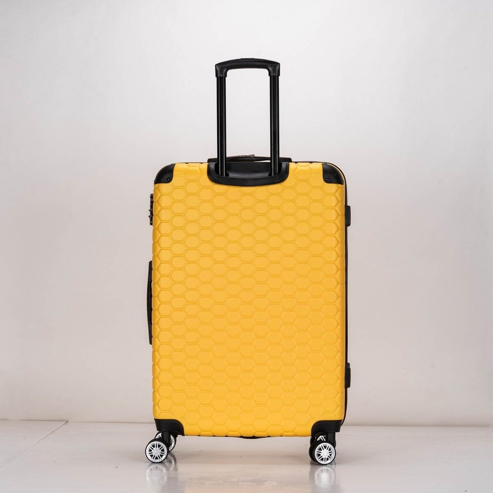 Eagle hexagon abs hard shell 4 wheels - yellow - Easy Luggage