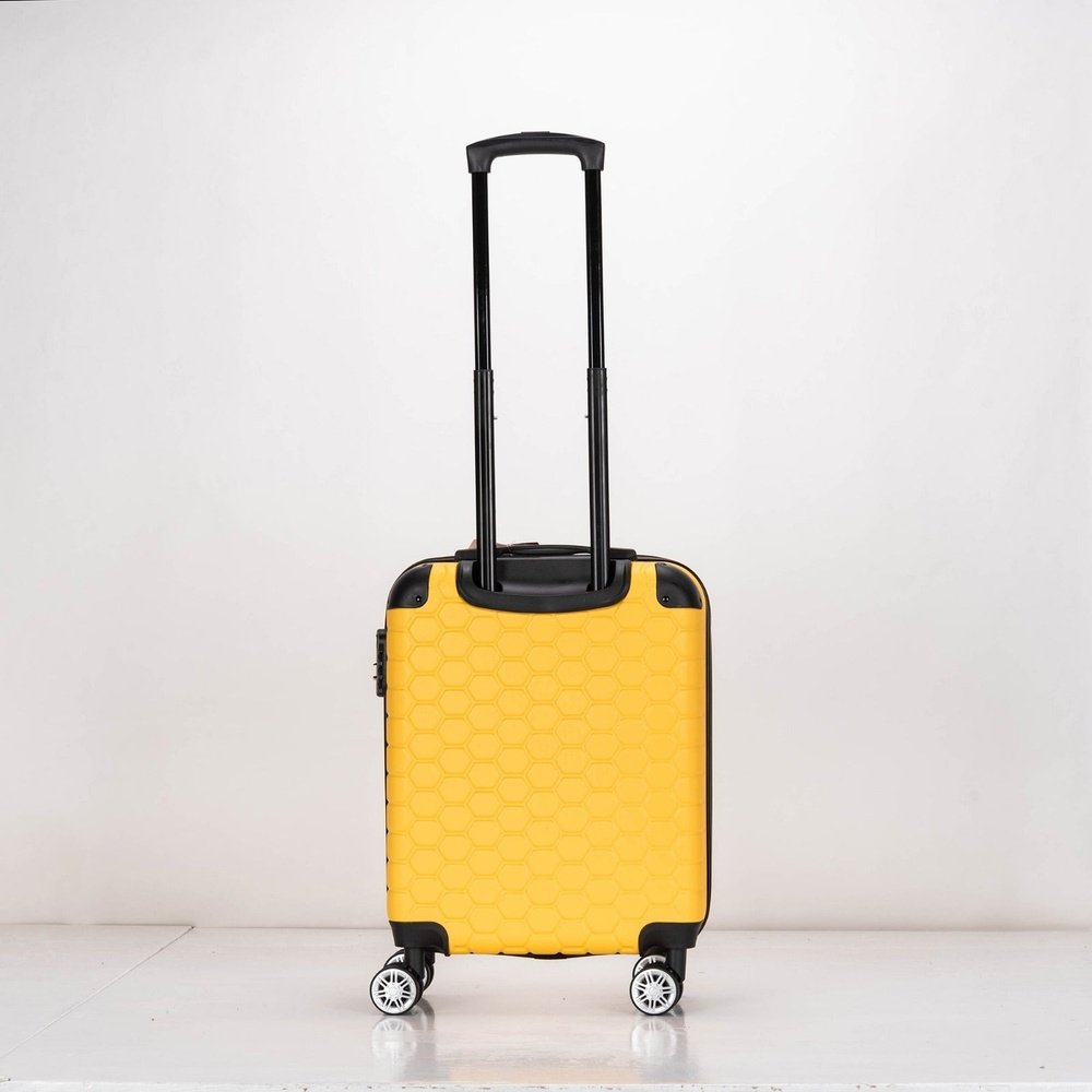 Eagle hexagon abs hard shell 4 wheels - yellow - Easy Luggage