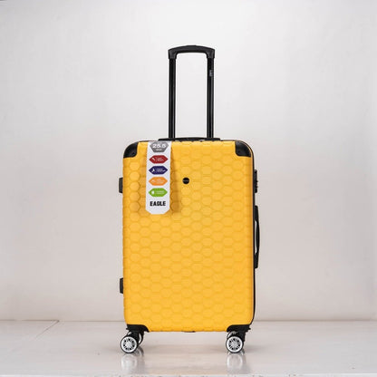 Eagle hexagon abs hard shell 4 wheels - yellow - Easy Luggage