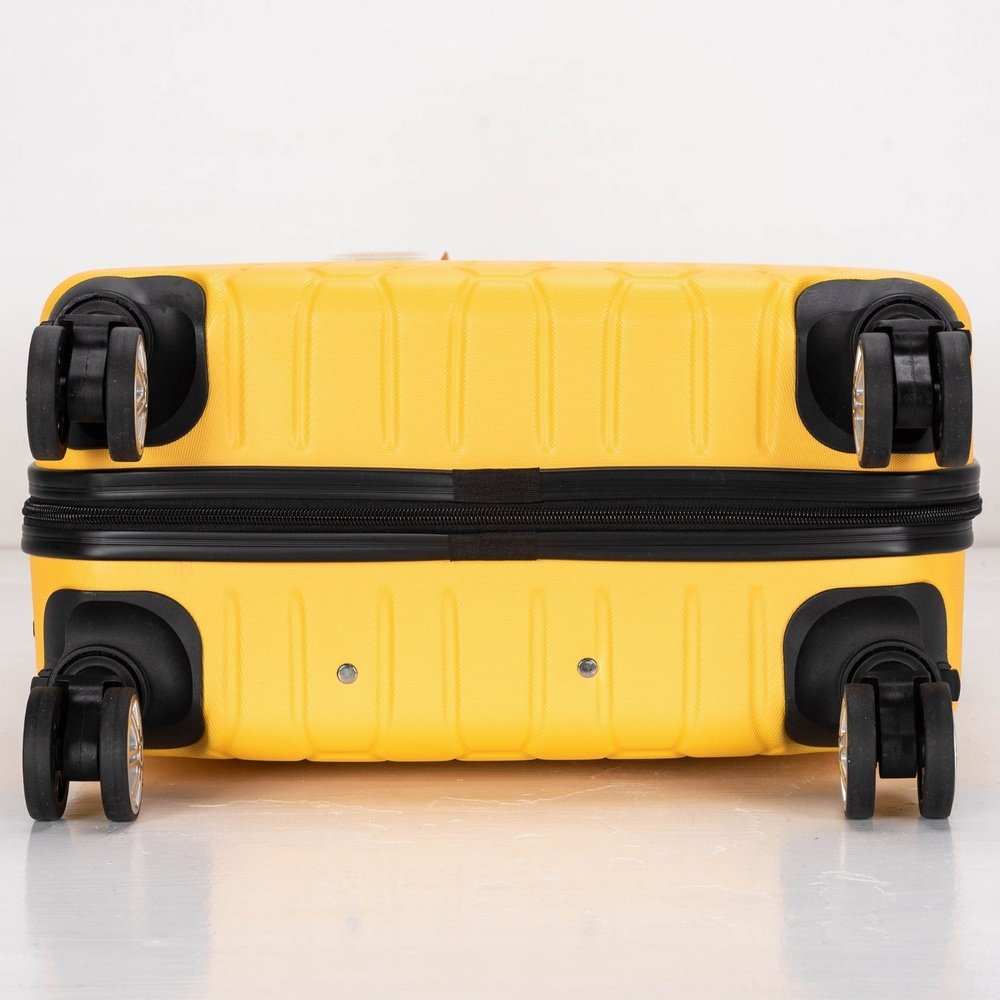 Eagle hexagon abs hard shell 4 wheels - yellow - Easy Luggage