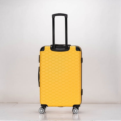 Eagle hexagon abs hard shell 4 wheels - yellow - Easy Luggage