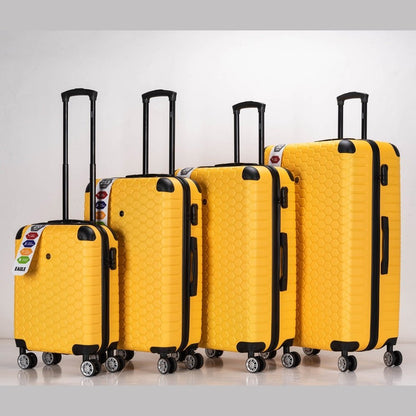 Eagle hexagon abs hard shell 4 wheels - yellow - Easy Luggage