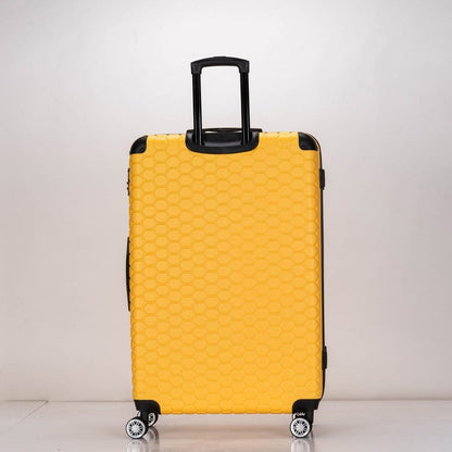 Eagle hexagon abs hard shell 4 wheels - yellow - Easy Luggage