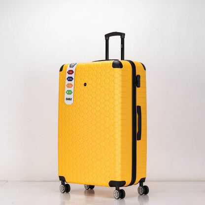 Eagle hexagon abs hard shell 4 wheels - yellow - Easy Luggage