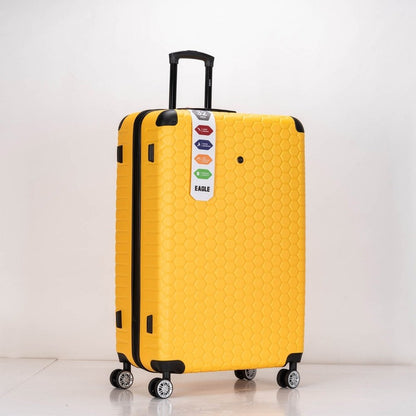 Eagle hexagon abs hard shell 4 wheels - yellow - Easy Luggage