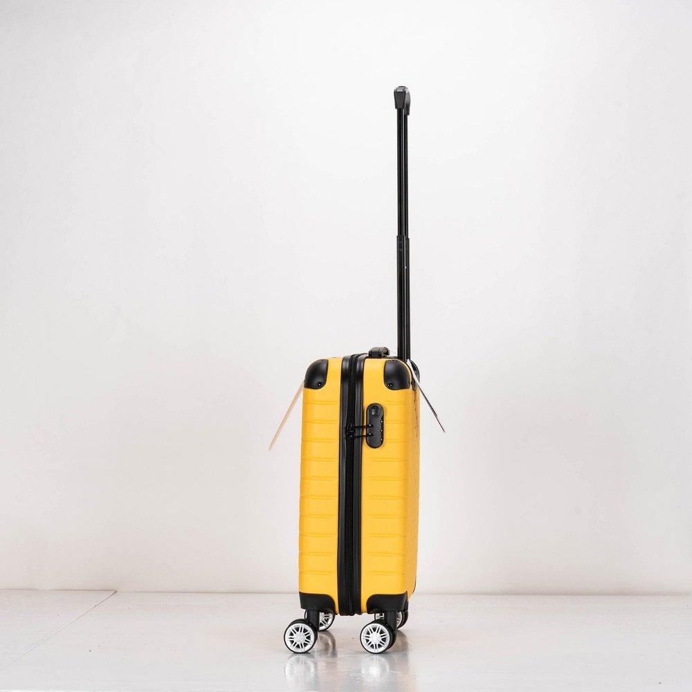 Eagle hexagon abs hard shell 4 wheels - yellow - Easy Luggage