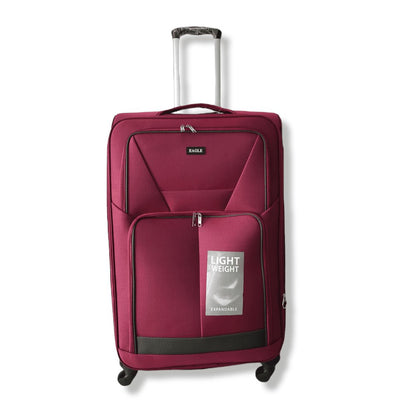 Eagle Lightweight and Durable Cabin Bags with Expandable Capacity - 4 Wheels for Easy Maneuvering - S,M,L,XL Burgundy - Easy Luggage