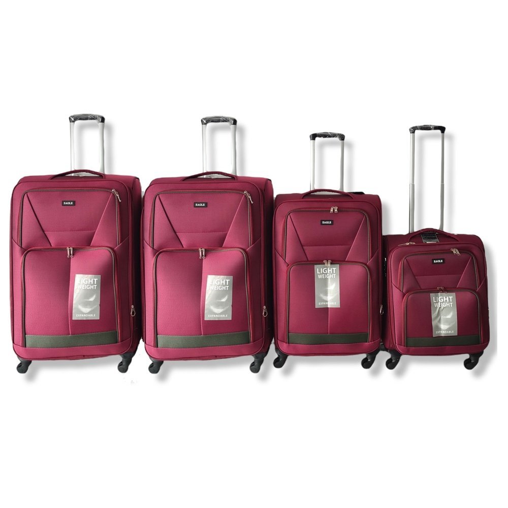 Eagle Lightweight and Durable Cabin Bags with Expandable Capacity - 4 Wheels for Easy Maneuvering - S,M,L,XL Burgundy - Easy Luggage