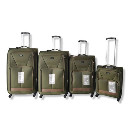 Eagle Lightweight and Durable Cabin Bags with Expandable Capacity - 4 Wheels for Easy Maneuvering - S,M,L,XL Khaki - Easy Luggage