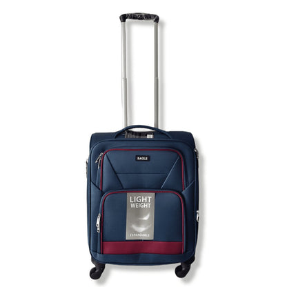 Eagle Lightweight and Durable Cabin Bags with Expandable Capacity - 4 Wheels for Easy Maneuvering - S,M,L,XL Navy - Easy Luggage