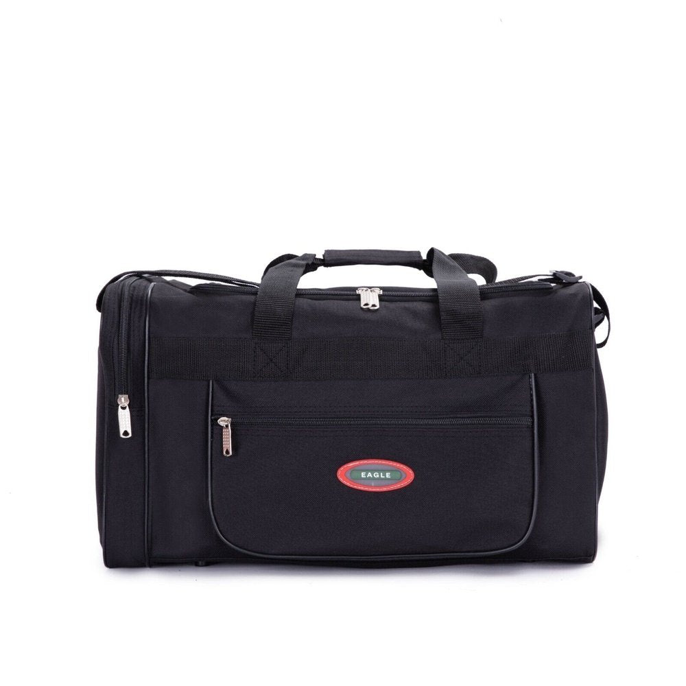 Eagle Lightweight Holdall Duffle Cargo Black Travel Cabin Gym Bag Size - 16",20",24",29" - Easy Luggage