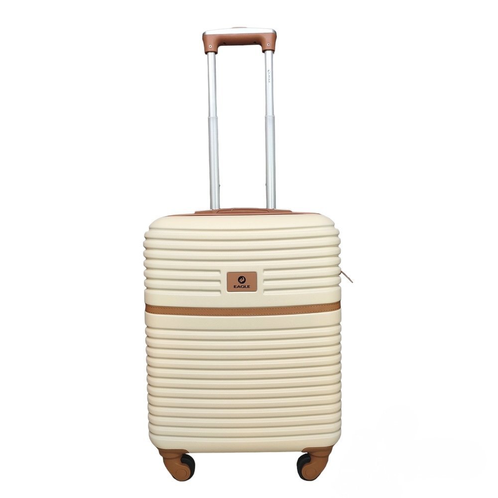 Eagle Lightweight Wheeled Luggage – Durable ABS Carry - On for Seamless Check - In and On - the - Go Adventures Cream - Easy Luggage