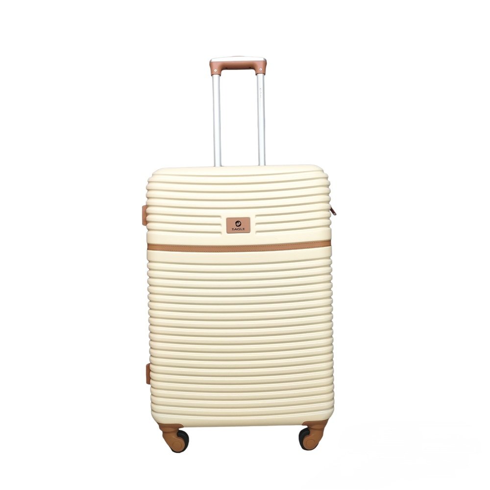 Eagle Lightweight Wheeled Luggage – Durable ABS Carry - On for Seamless Check - In and On - the - Go Adventures Cream - Easy Luggage