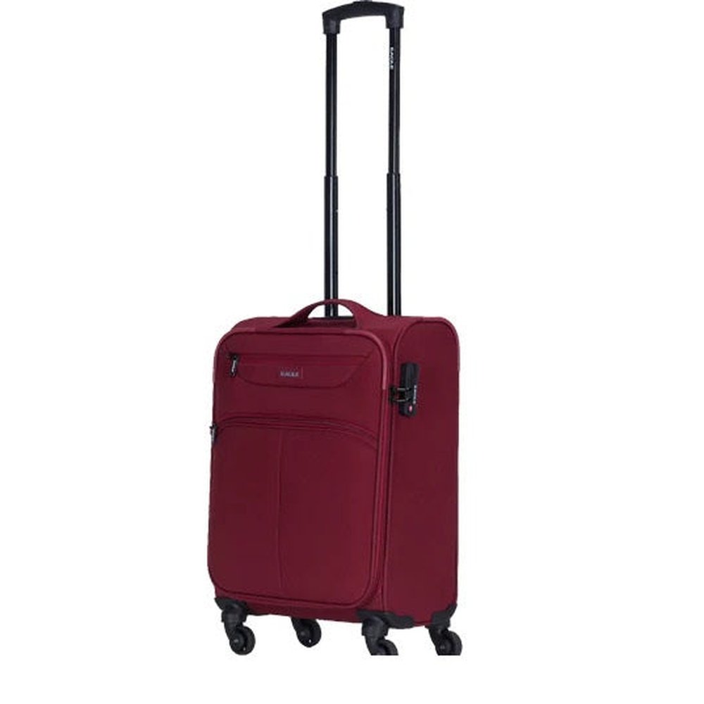 Eagle Super Lightweight 4 Wheels Spinner Soft Shell Expandable Luggage Burgundy - Easy Luggage