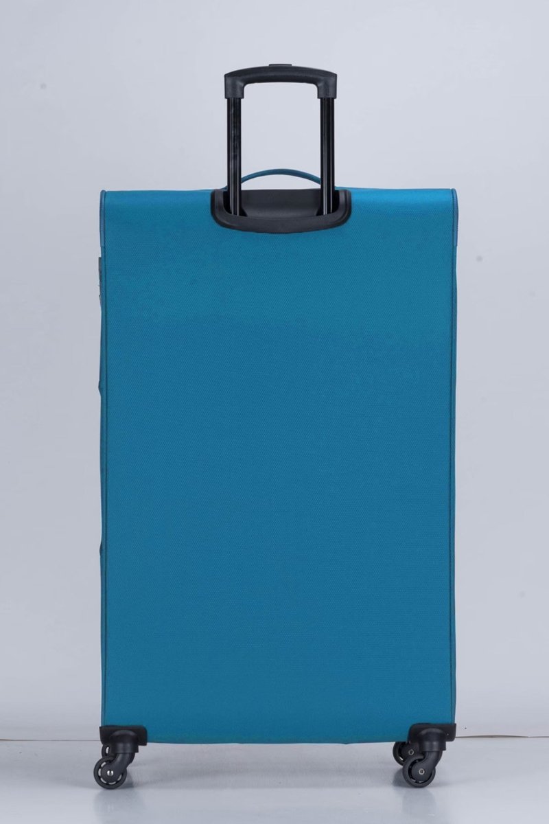 Eagle Super Lightweight 4 Wheels Spinner Soft Shell Expandable Luggage Teal - Easy Luggage