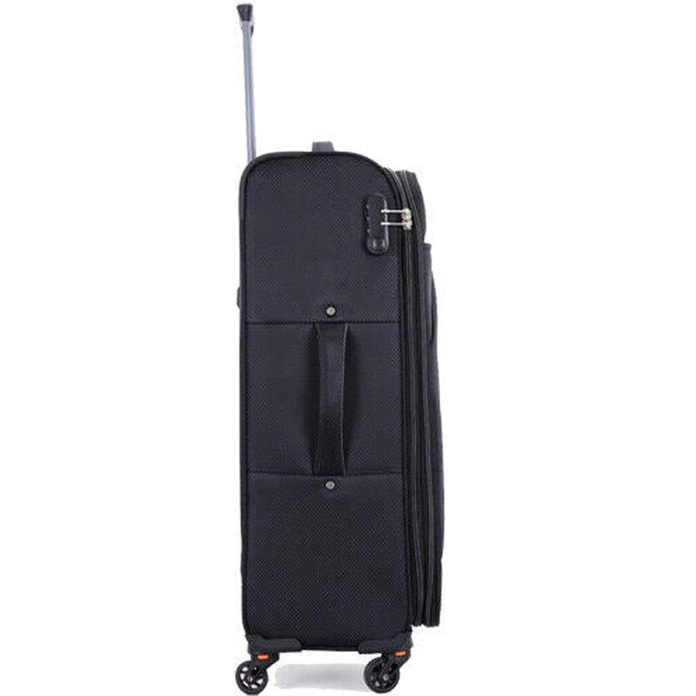 Eagle Ultra Lightweight 4 Wheel Spinner Expandable Luggage Suitcase cabin Black/Grey - Easy Luggage