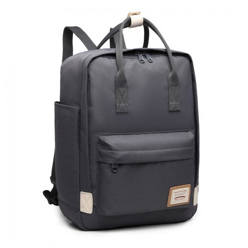 EB2017 - Kono Large Polyester Laptop Backpack - Grey - Easy Luggage