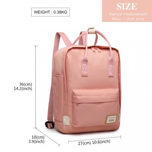 EB2017 - Kono Large Polyester Laptop Backpack - Pink - Easy Luggage