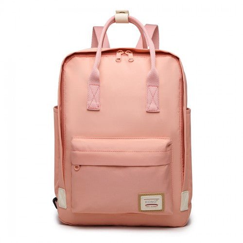 EB2017 - Kono Large Polyester Laptop Backpack - Pink - Easy Luggage