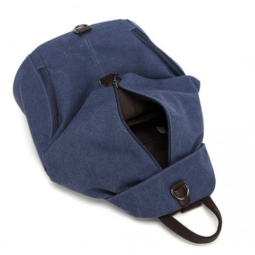 EB2044 - Kono Fashion Anti - Theft Canvas Backpack - Navy - Easy Luggage