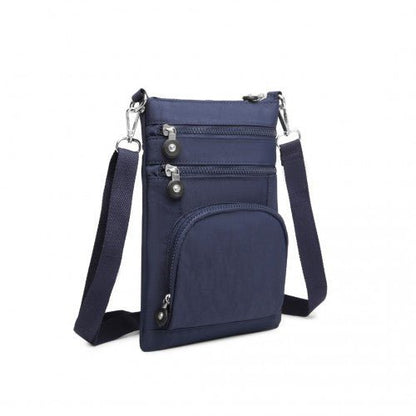 EB2228 - Kono Casual Multi Pocket RFID Blocking Cross body Bag - Navy - Easy Luggage