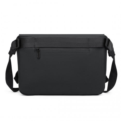 EB2340 - KONO Modern PVC Coated Water - Resistant Crossbody With Versatile Carrying Options - Black - Easy Luggage