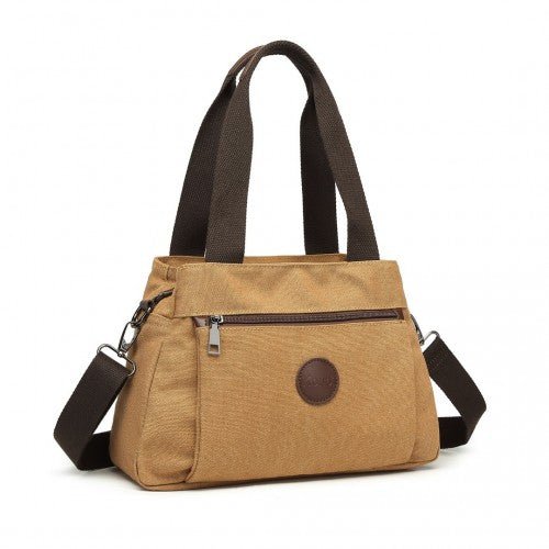 EH2045 - Kono Canvas Multi - Functional Cross Body Bag - Brown - Easy Luggage