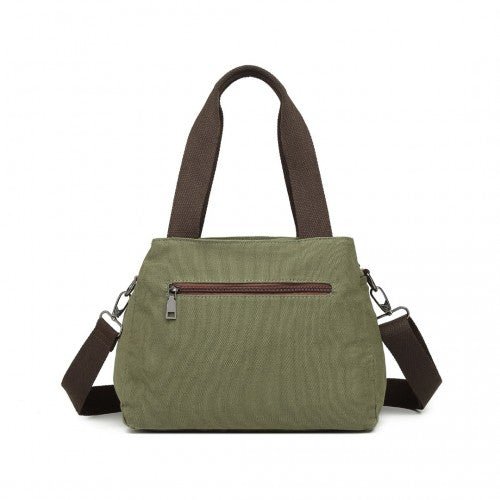 EH2045 - Kono Canvas Multi - Functional Cross Body Bag - Green - Easy Luggage