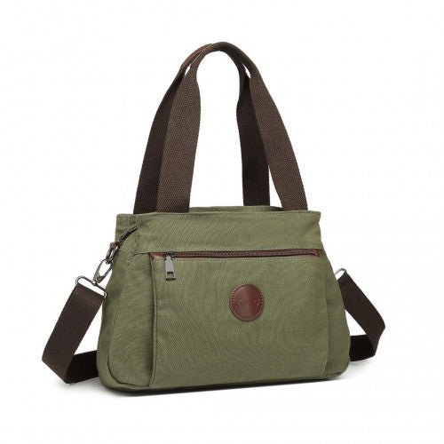 EH2045 - Kono Canvas Multi - Functional Cross Body Bag - Green - Easy Luggage