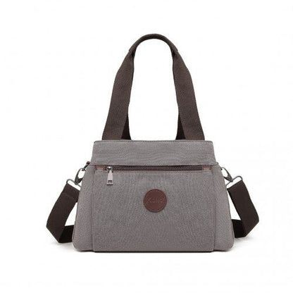 EH2045 - Kono Canvas Multi - Functional Cross Body Bag - Grey - Easy Luggage