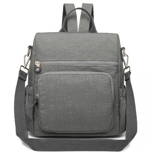 EH2107 - Kono Multi Way Anti - theft Waterproof Backpack Shoulder Bag - Grey - Easy Luggage