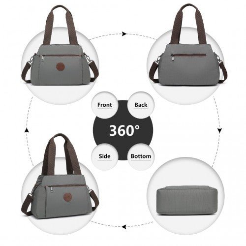 EH2239 - Kono Waterproof Multi - Functional Handbag Cross Body Bag - Grey - Easy Luggage