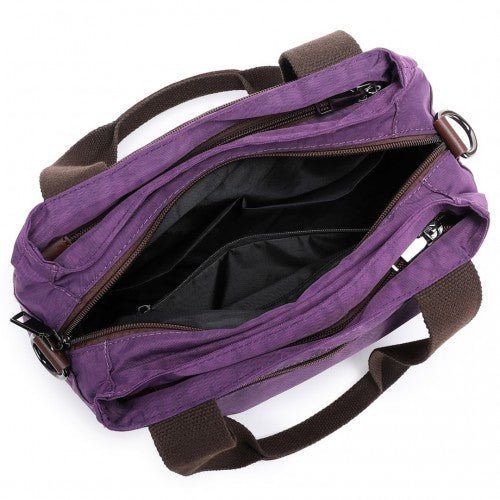 EH2239 - Kono Waterproof Multi - Functional Handbag Cross Body Bag - Purple - Easy Luggage