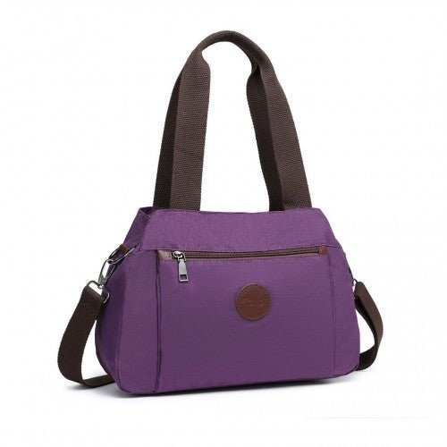 EH2239 - Kono Waterproof Multi - Functional Handbag Cross Body Bag - Purple - Easy Luggage