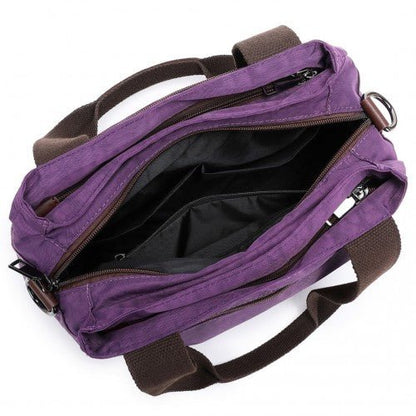 EH2239 - Kono Waterproof Multi - Functional Handbag Cross Body Bag - Purple - Easy Luggage