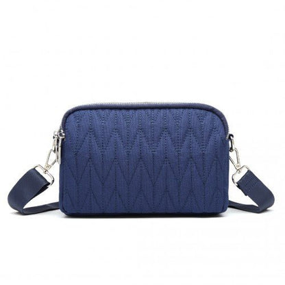 EH2258 - Kono Multi Pocket Waterproof Small Crossbody Bag - Navy - Easy Luggage