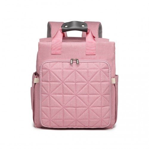 EM2105 - Kono Simple Lightweight Maternity Changing Bag - Pink - Easy Luggage